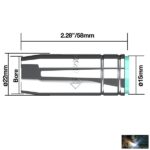 Szűkülő-kúpalakú gázterelő O 11,5 mm 230A (10db/cs) - Image 2