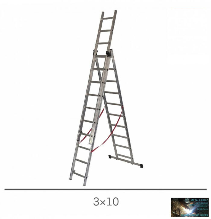 FX1858010 Létra 3 részes többcélú 3x10 alu. Basic EN131 - Image 1