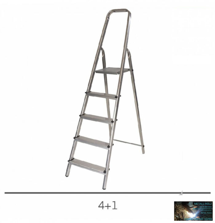 FX1858015 Létra háztartási 4+1 alu. ECO Basic - Image 1