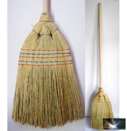 FX5680 Cirokseprű 5 varrásos, 100dkg, ipari, fa nyéllel - Image 1