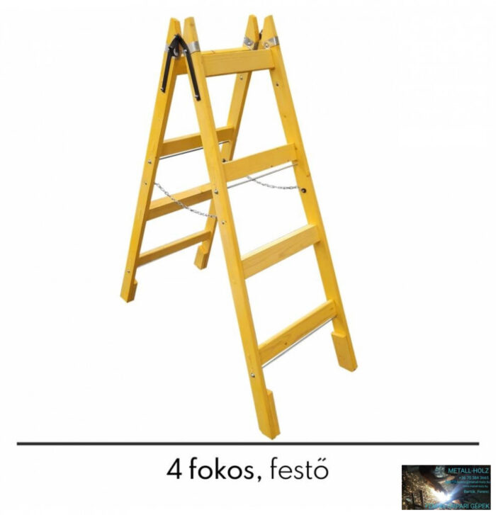 Létra fa 4 fokos festő - Image 1