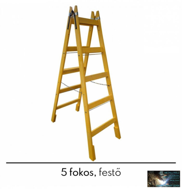 Létra fa 5 fokos festő - Image 1