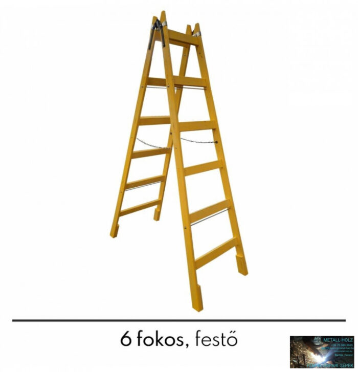 Létra fa 6 fokos festő - Image 1