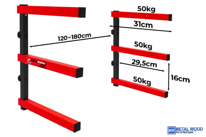 HLR1 Falra szerelhető fa tároló állvány - Image 4