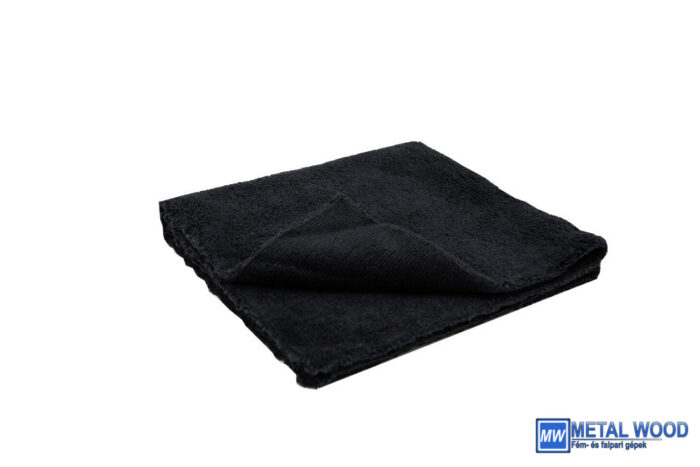 Mikroszálas Törlőkendő 380g/m2 Szegélymentes  Fekete - Image 1