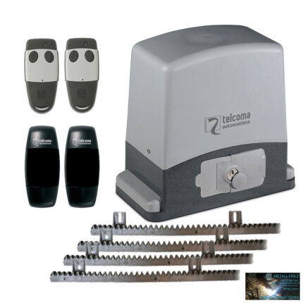 CARDIN / TELCOMA tolómotor szett 600 kg-ig, 449-es adóval, 4m fogasléc, 230V Kit Evo 600/449/CRV4