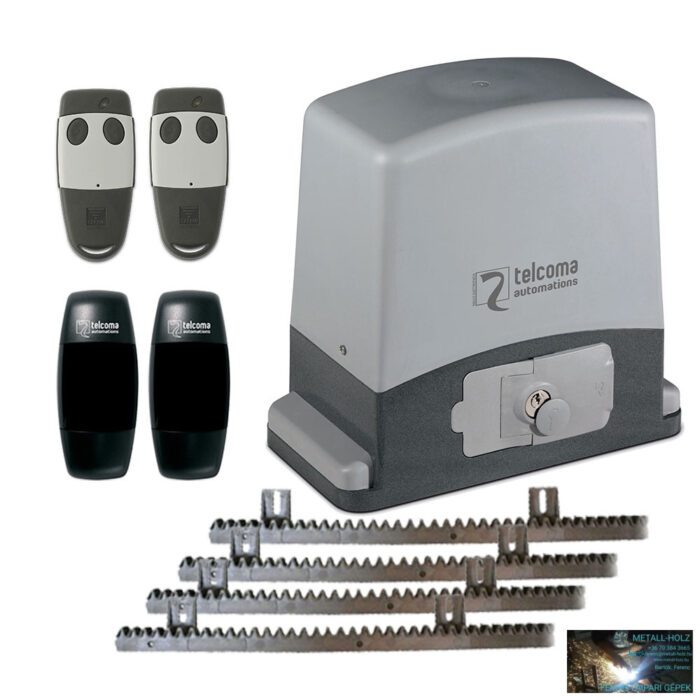 CARDIN / TELCOMA tolómotor szett 600 kg-ig, 449-es adóval, 4m fogasléc, 230V Kit Evo 600/449/CRV4 - Image 1