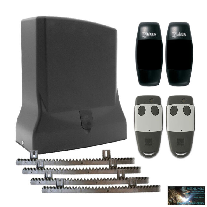 KITSRE449CRV4 Tolókapu mozgató szett 600 kg-ig, 449-es távirányítókkal, 4m fogasléccel, 230V Kit Sre/449/CRV4 - Image 1