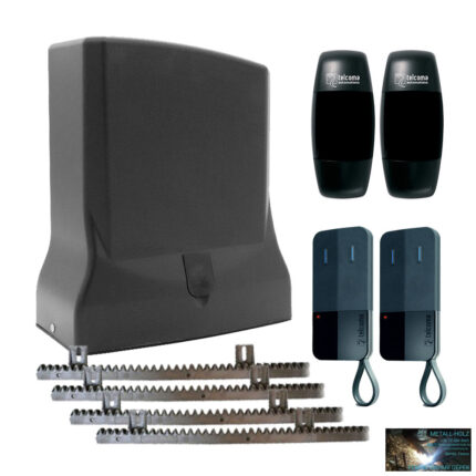 Tolókapu mozgató szett 600 kg-ig, EDGE távirányító, 4m CRV4-es fogasléccel, 230V Kit Sre/Edge/CRV4