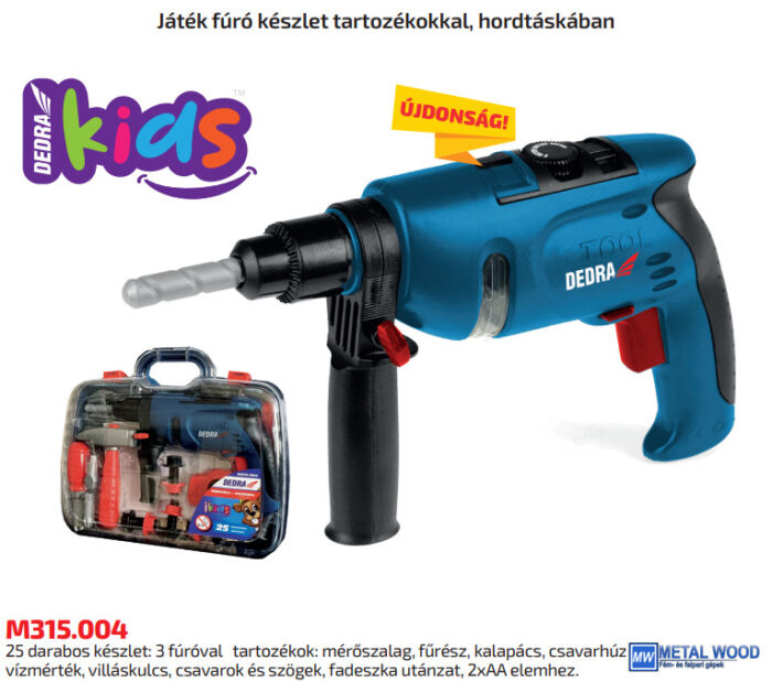 Játék fúró készlet tartozékokkal, hordtáskában - Image 1