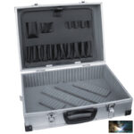 Alumínium bőrönd 460x325x150, ezüstszínű