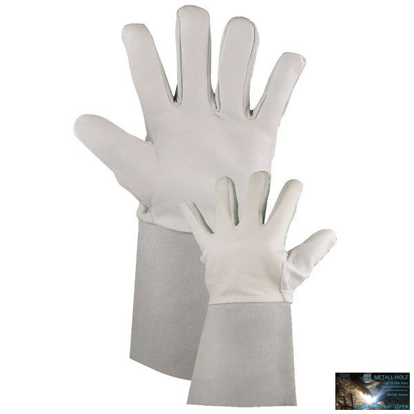P3830 Parweld AWI kesztyű, bélelt, szürke/fehér, bárány-marhabőr (10 db/cs) - Image 1