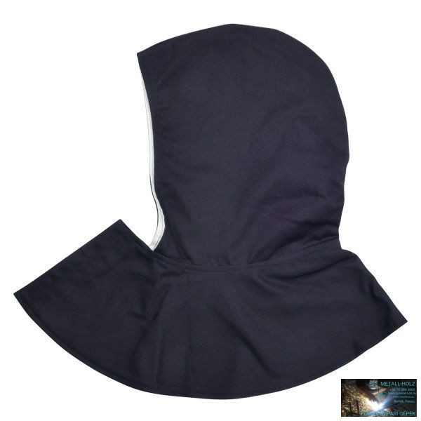 P3940 Hegesztőkámzsa fejvédő, vastag sűrű szövet (335g), rövid nyak résszel, kék - Image 1
