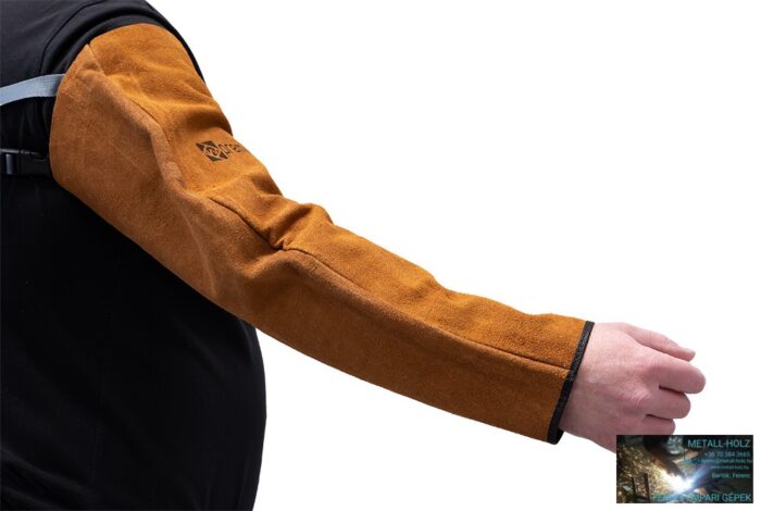 PWD-PW7016B PWD barna hegesztő karvédő, csatos - Image 1