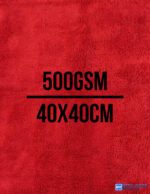 Mikroszálas Kendő 500GSM / 40x40CM Piros Szegélymentes