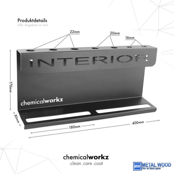 ChemicalWorkz Ecset és Tisztítószer tároló fali tartó INTERIOR 40cm - Image 3