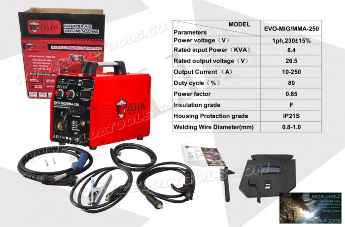 ZELDA EVOMIG-250 Pro Multimig inverteres hegesztőgép - Image 7