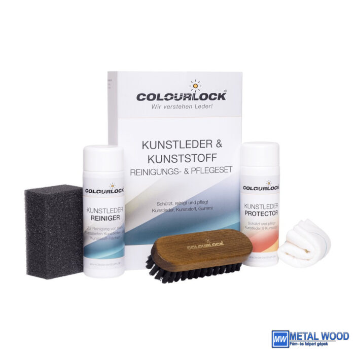 Műbőrtisztító és ápoló szett(150 ml Műbőr tisztító, 150 ml Műbőr ápoló, Szivacs, Kefe) - Image 1