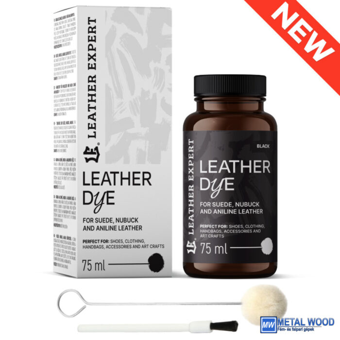 dye1 Leather Expert Bőrfesték - Velur. Nubuk, Analin 75ml Fekete (Több Szín) - Image 1