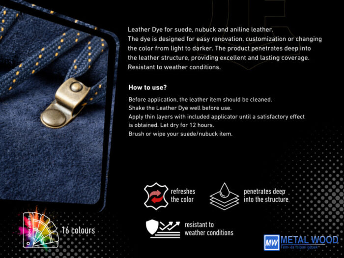 Leather Expert Bőrfesték - Velur. Nubuk, Analin 75ml Blue - Image 4