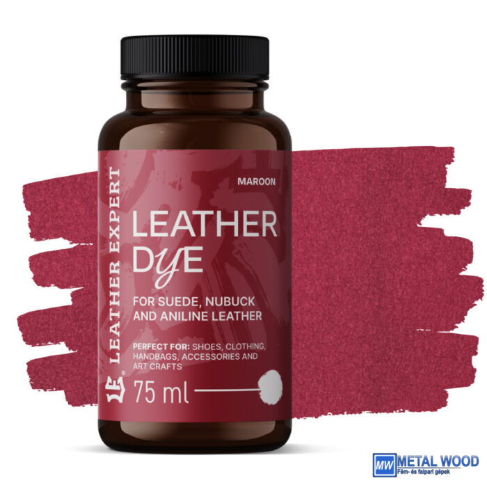 Leather Expert Bőrfesték - Velur. Nubuk, Analin 75ml Maroon - Image 1