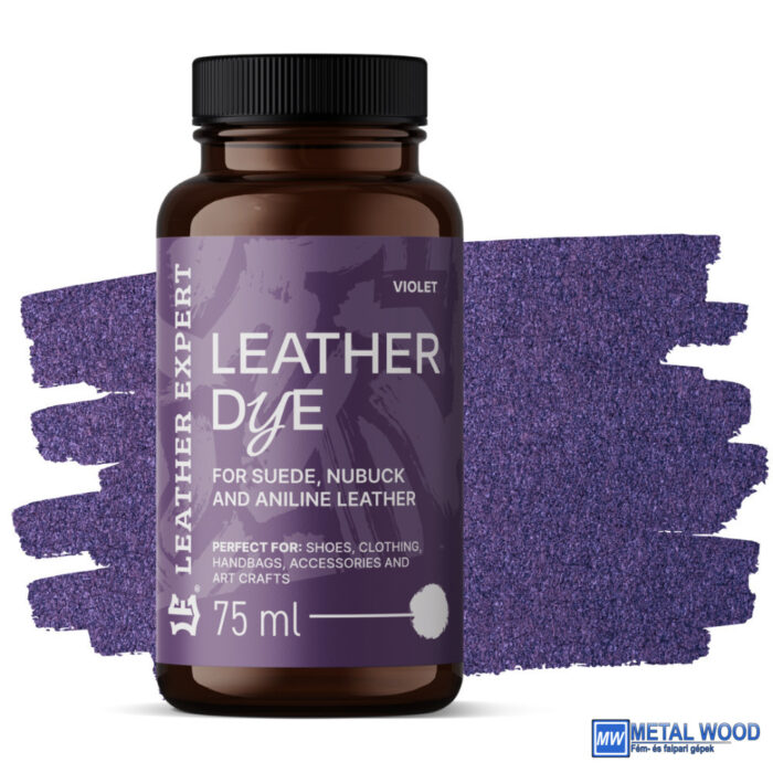 dye9 Leather Expert Bőrfesték - Velur. Nubuk, Analin 75ml Violet - Image 1