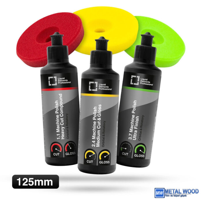 Polírpaszta szett 3 Lépcső, 3 X 250ML +125MM CENTRIFORCE V2 Polírozó Korong - Image 1